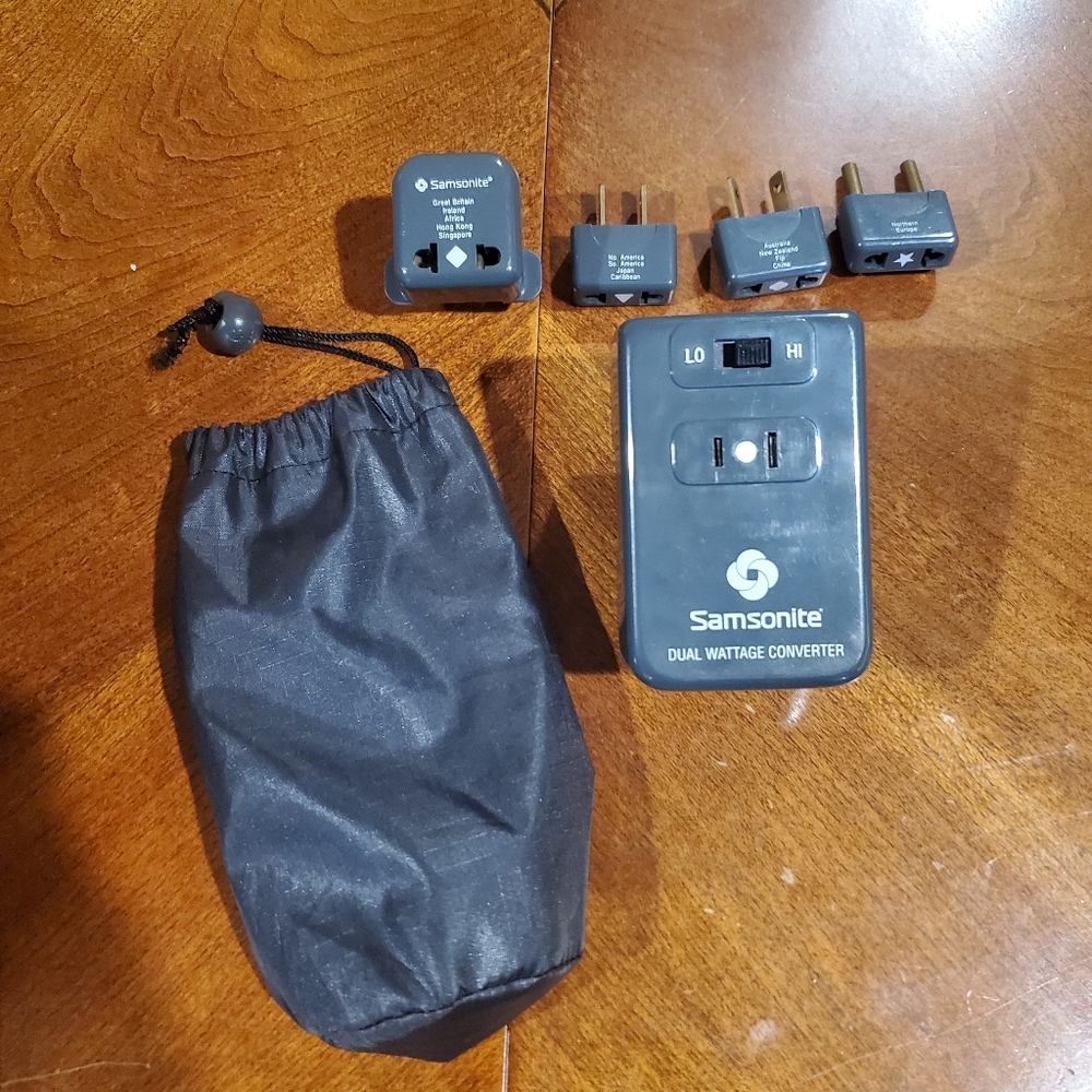 Samsonite Dual Wattage Converter Set And Adapter Kit. 15 Countries.